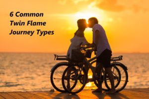 six common twin flame journey types couple kissing bicycle sunset